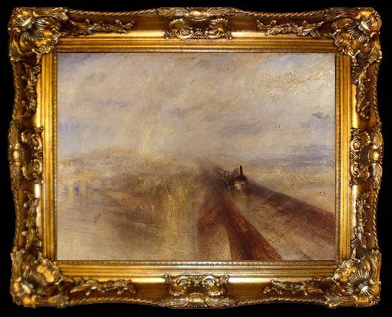 framed  Joseph Mallord William Turner Rain,Steam and Speed,The Great Western Railway (mk10), ta009-2